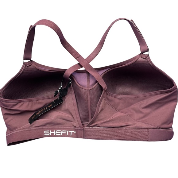 SHEFIT Full Coverage Bra Medium Impact 5Luxe Dark Raisin Adjustable - Picture 7 of 7